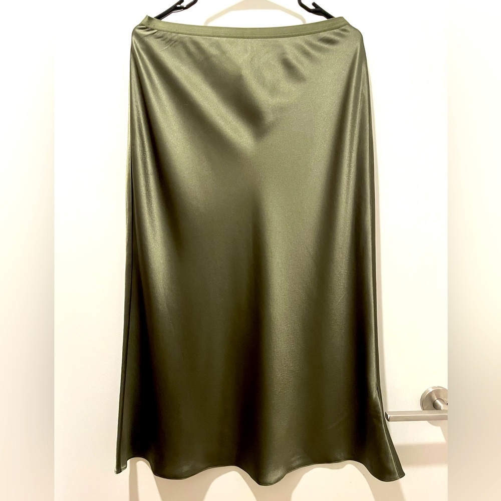 POLO - Satin Midi Skirt - Size 8
